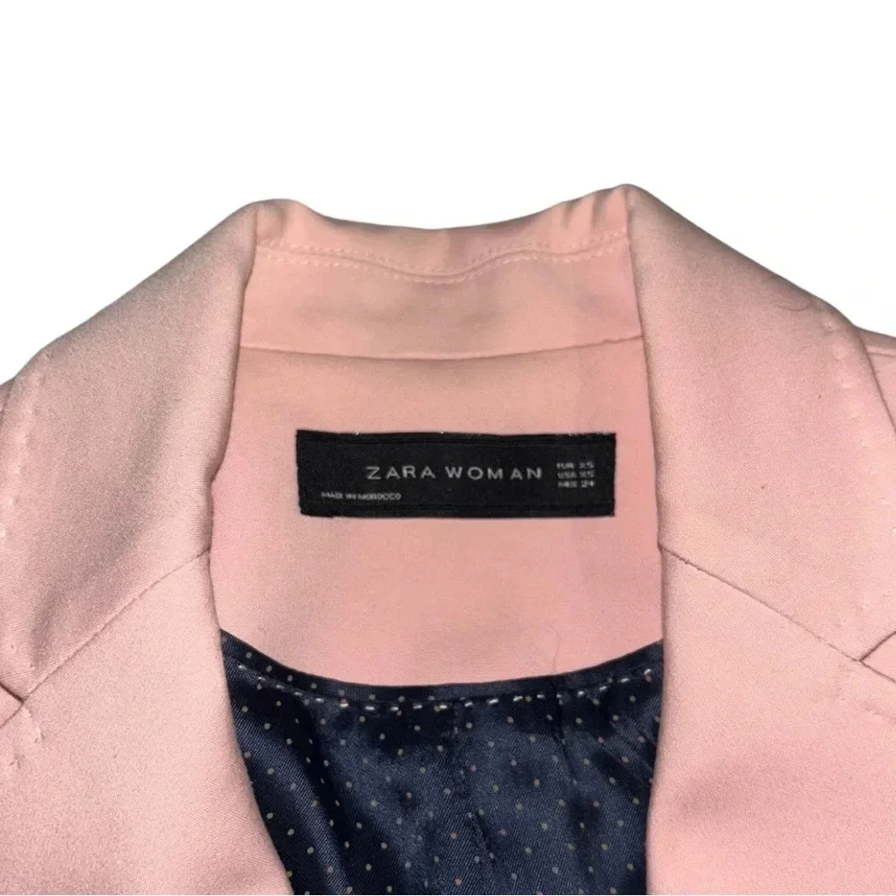 NWOT Zara light pink blazer, size XS - Picture 3 of 7
